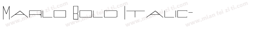 Marlo Bold Italic字体转换